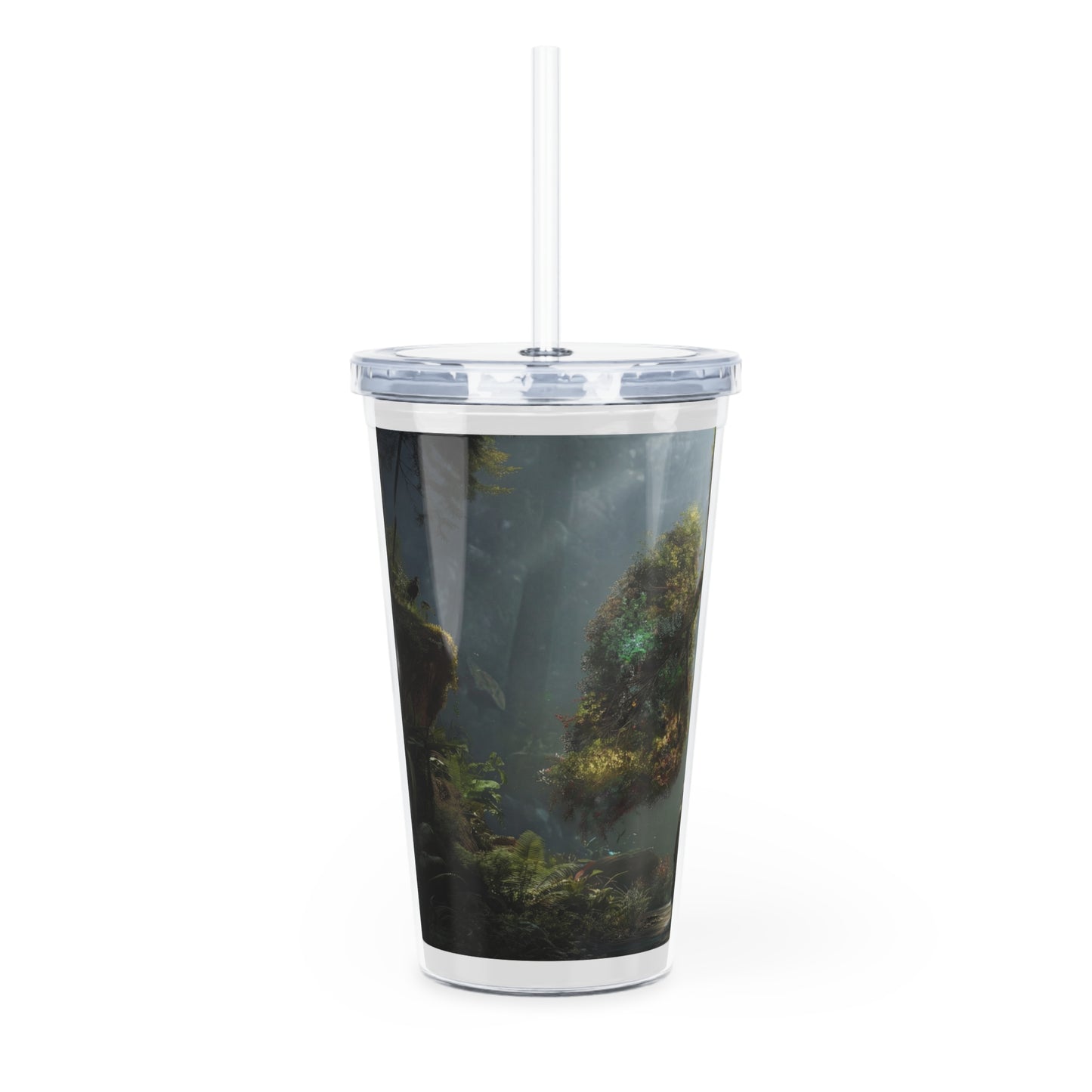 Lungs of the Earth Plastic Tumbler with Straw – Breath of the Ancient Grove