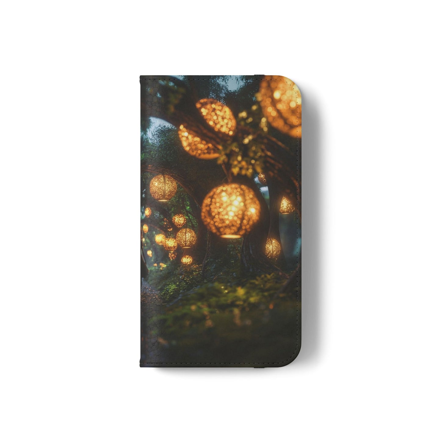 Lantern Archway Flip Cases – Girl Walking Through Forest Tunnel Art Case