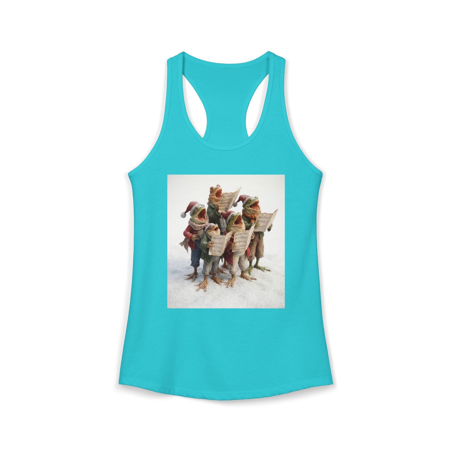 Frogsong Carols Women's Ideal Racerback Tank – Snowy Chorus Holiday Singers