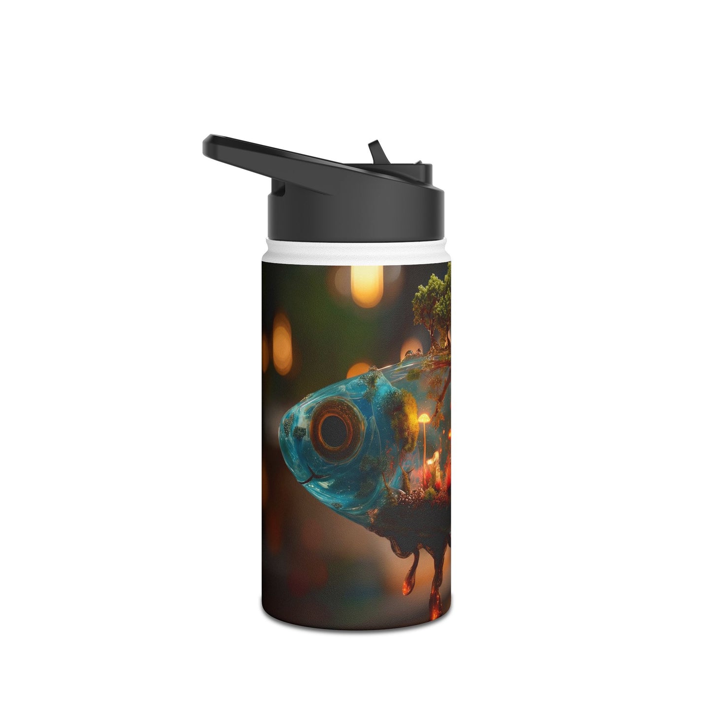 Whispering Forest Fish Water Bottle – Liquid Eden in a Glass Scaled World