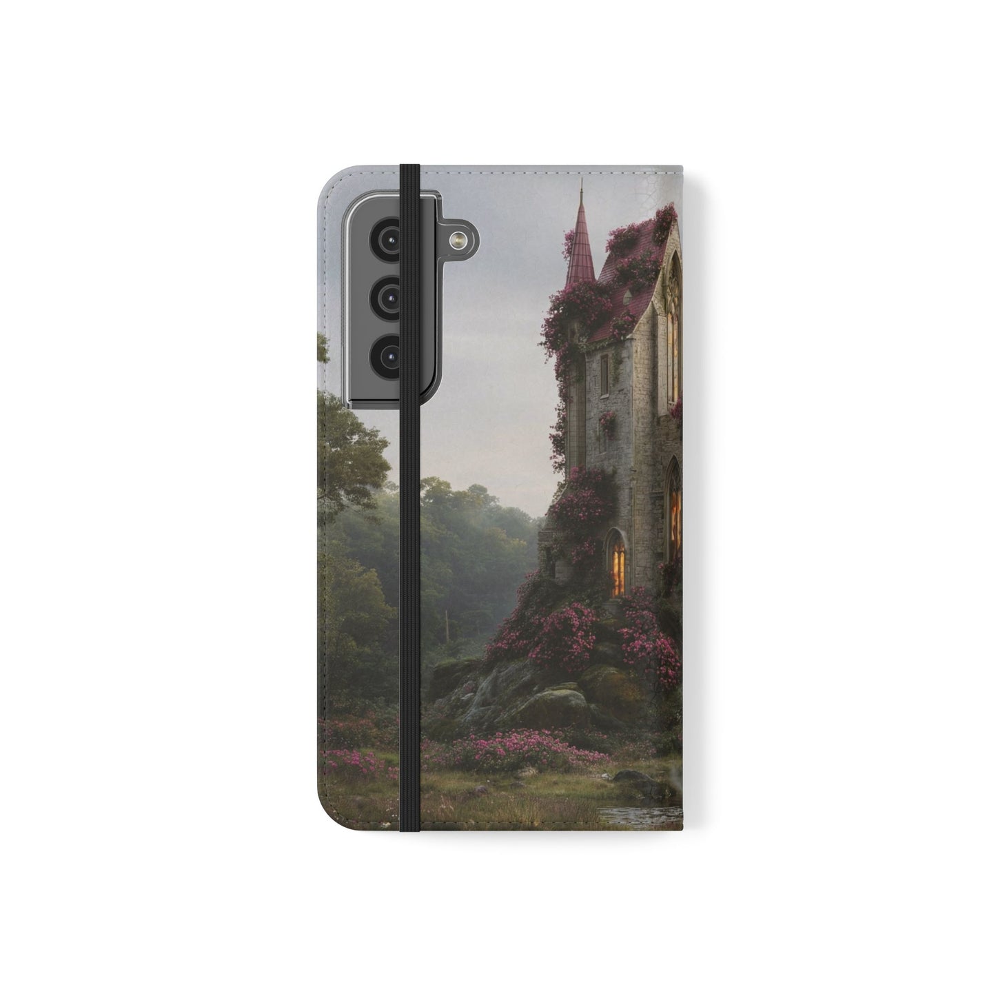 Blossom Spire Flip Cases – Pink Ivy Gothic Castle Cover