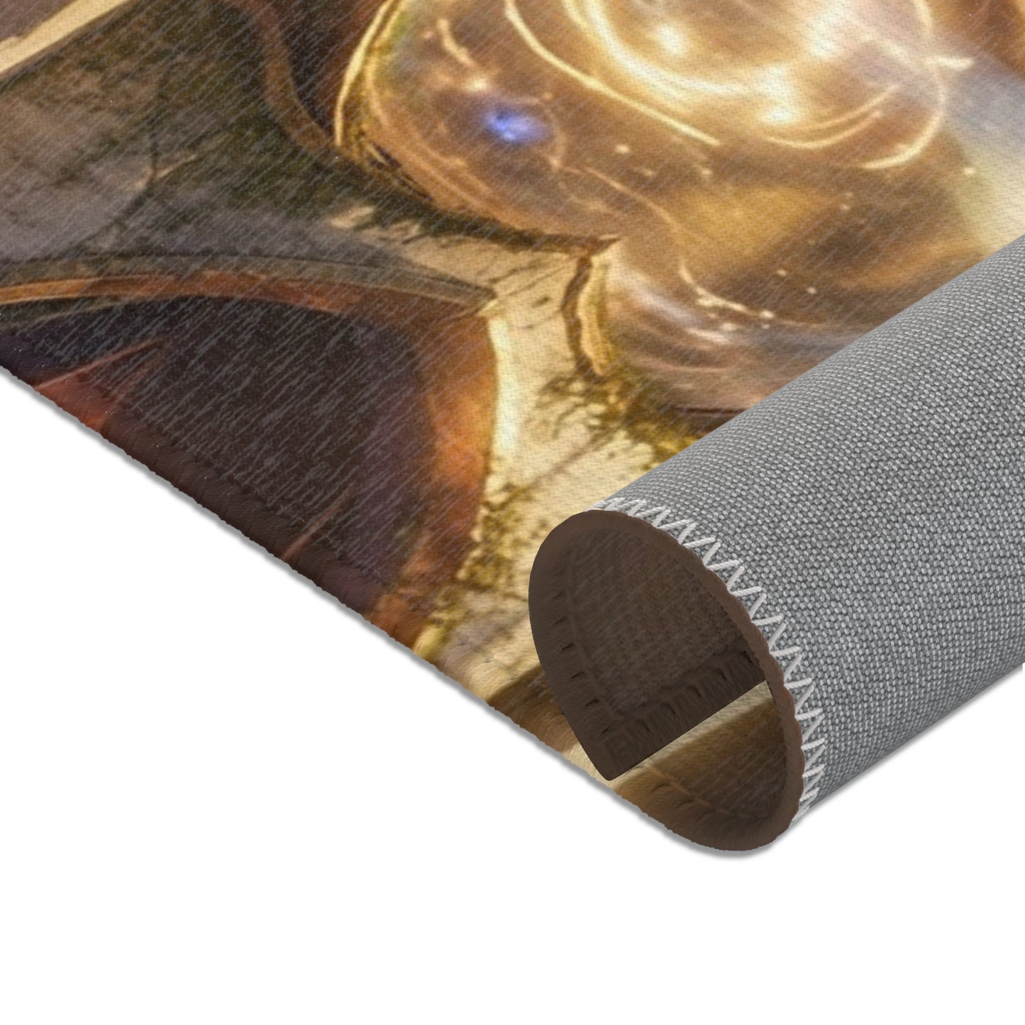 Whispering Clocktower Area Rug – Twilight Magic in Stone