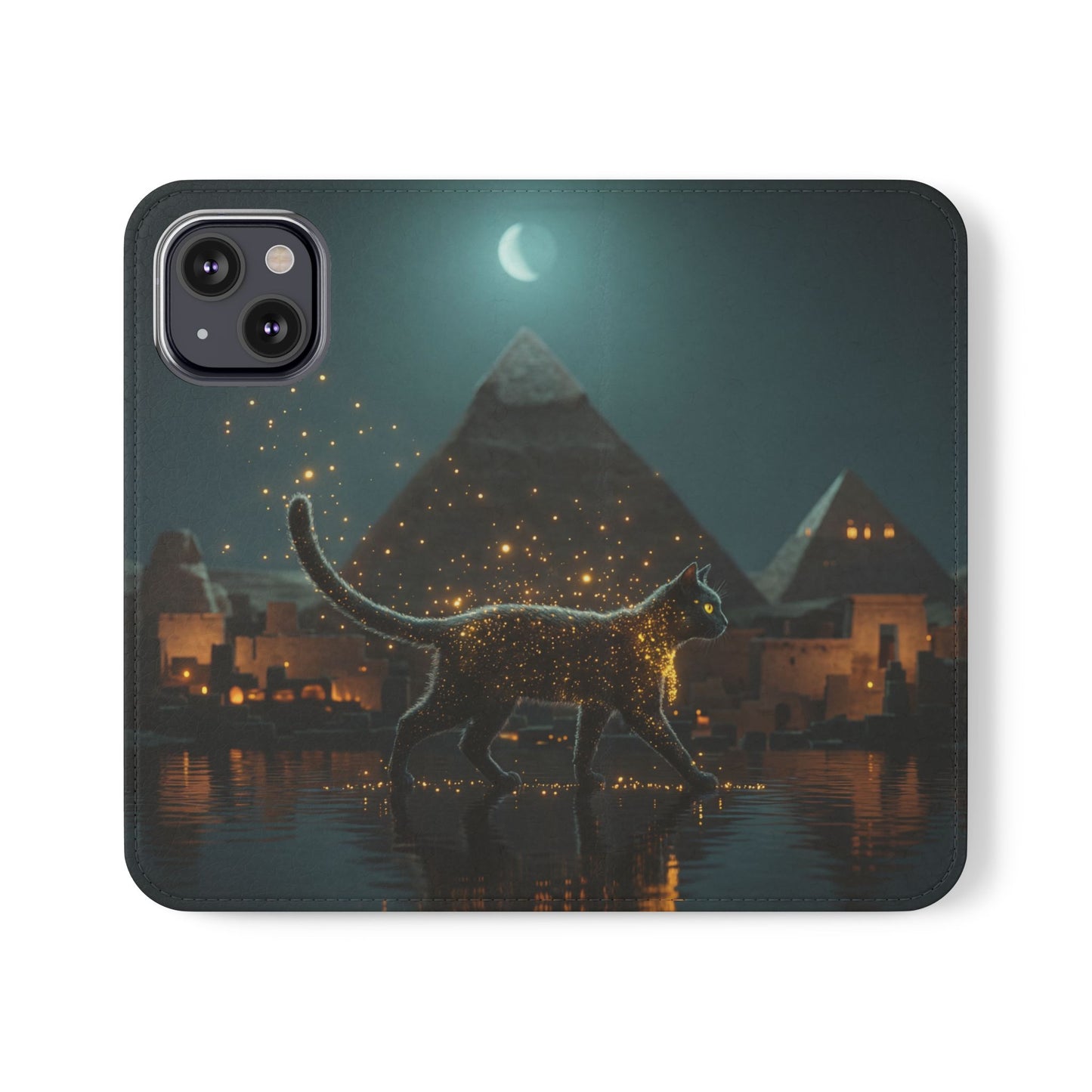 Celestial Vortex Flip Cases – Indigo Cloud Dreamscape
