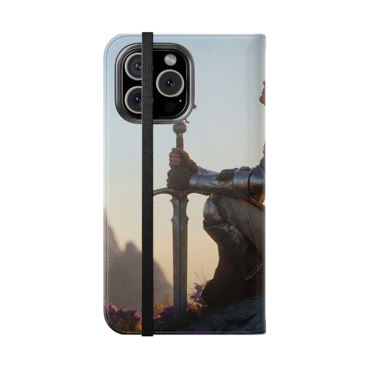Dragon Knight Flip Cases – Sunlit Sentinel with Mini Drake and Sword