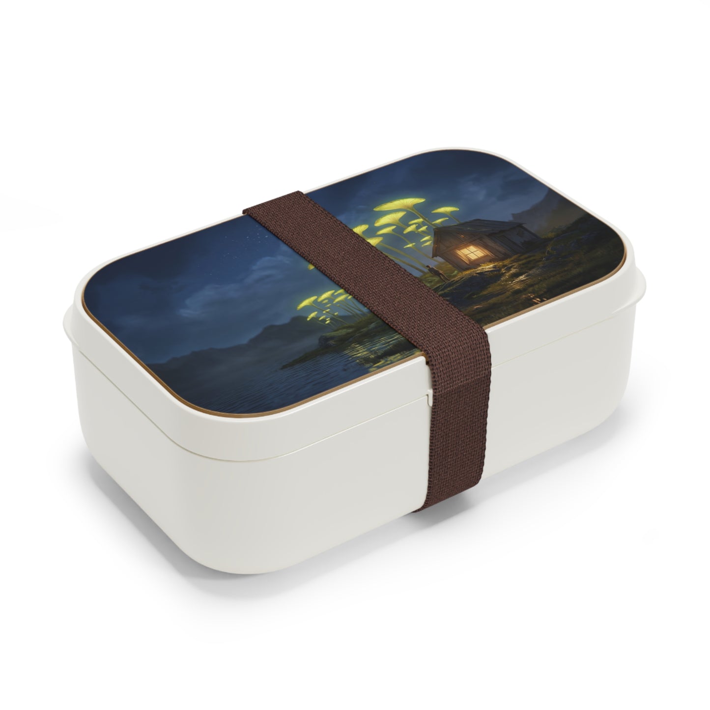 Glowing Mushroom Cabin Bento Lunch Box – Night’s Quiet Sanctuary