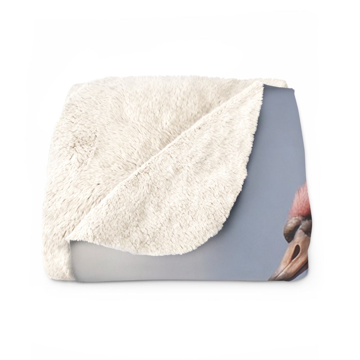 Pink Dawn Sentinel Sherpa Fleece Blanket – Soft-Feathered Sky Guardian