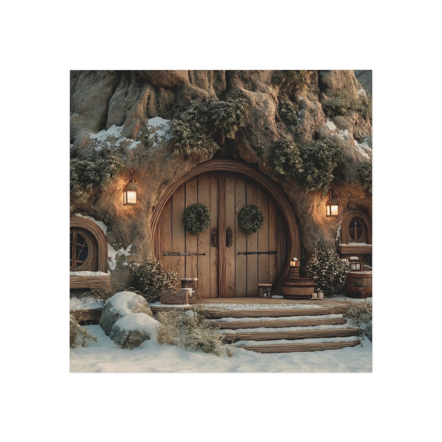 Winterwood Treehouse Magnet – Hearthlight in the Snowy Glade