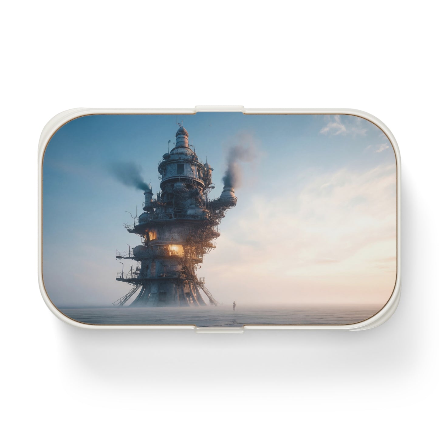 Skyward Steam Tower Bento Lunch Box – Dawn’s Industrial Sanctuary