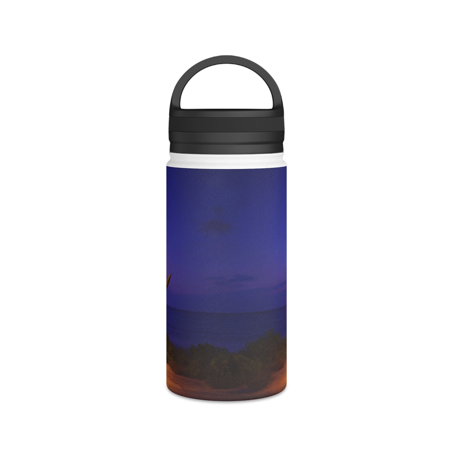 Luminous Phoenix Arch Water Bottle – Handle Lid – Twilight Sanctuary