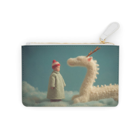 Woolen Dragon & Child Mini Clutch Bag – Cloud-Haven Whispers