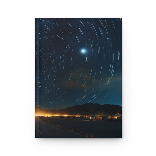 Star Trails Over Twilight Hills - Hardcover Journal