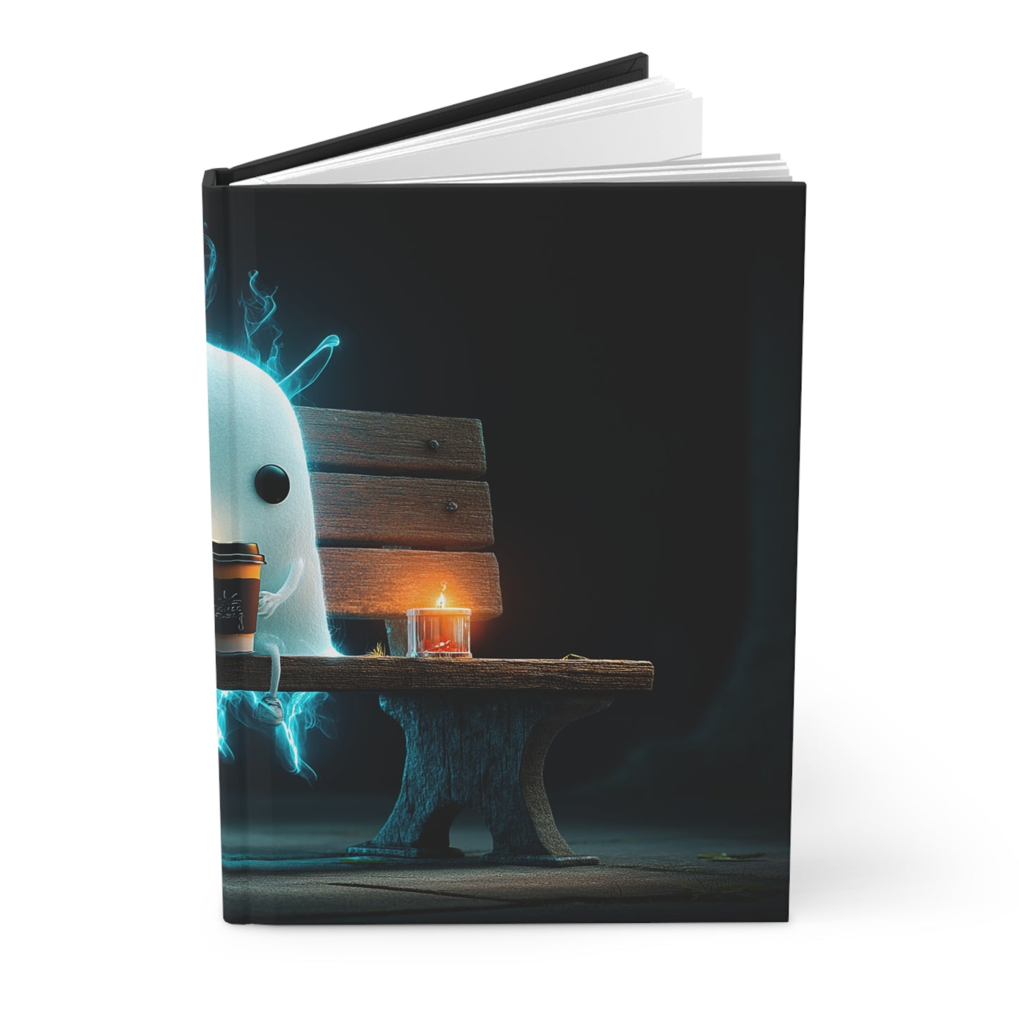 Ghostly Coffee Companion Hardcover Journal Matte – Midnight Bench Warmth