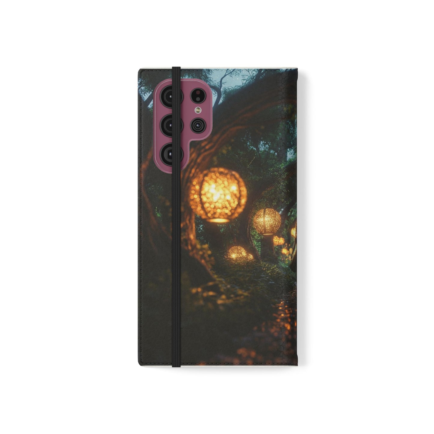 Lantern Archway Flip Cases – Girl Walking Through Forest Tunnel Art Case