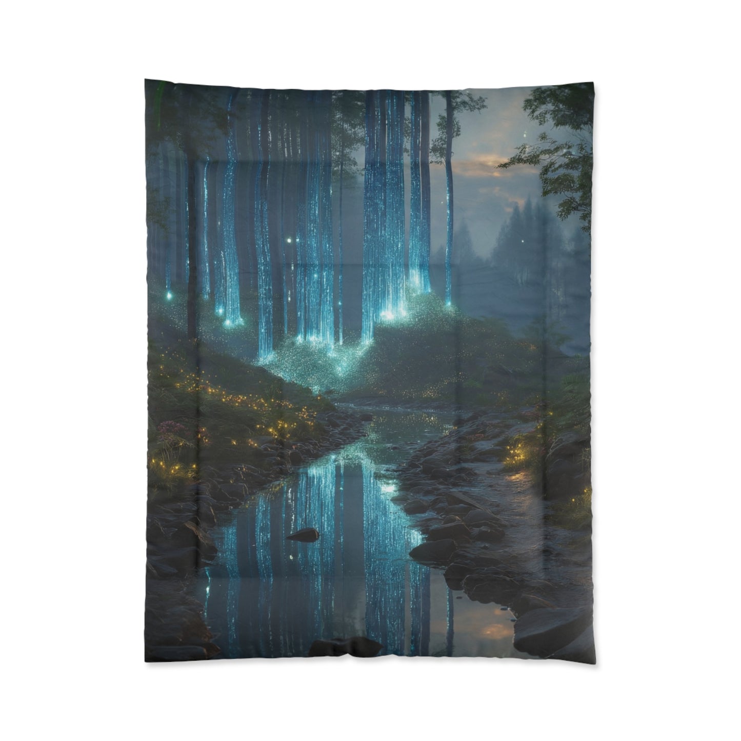 Celestial Lightfall Comforter – Whispering Forest Dreamscape