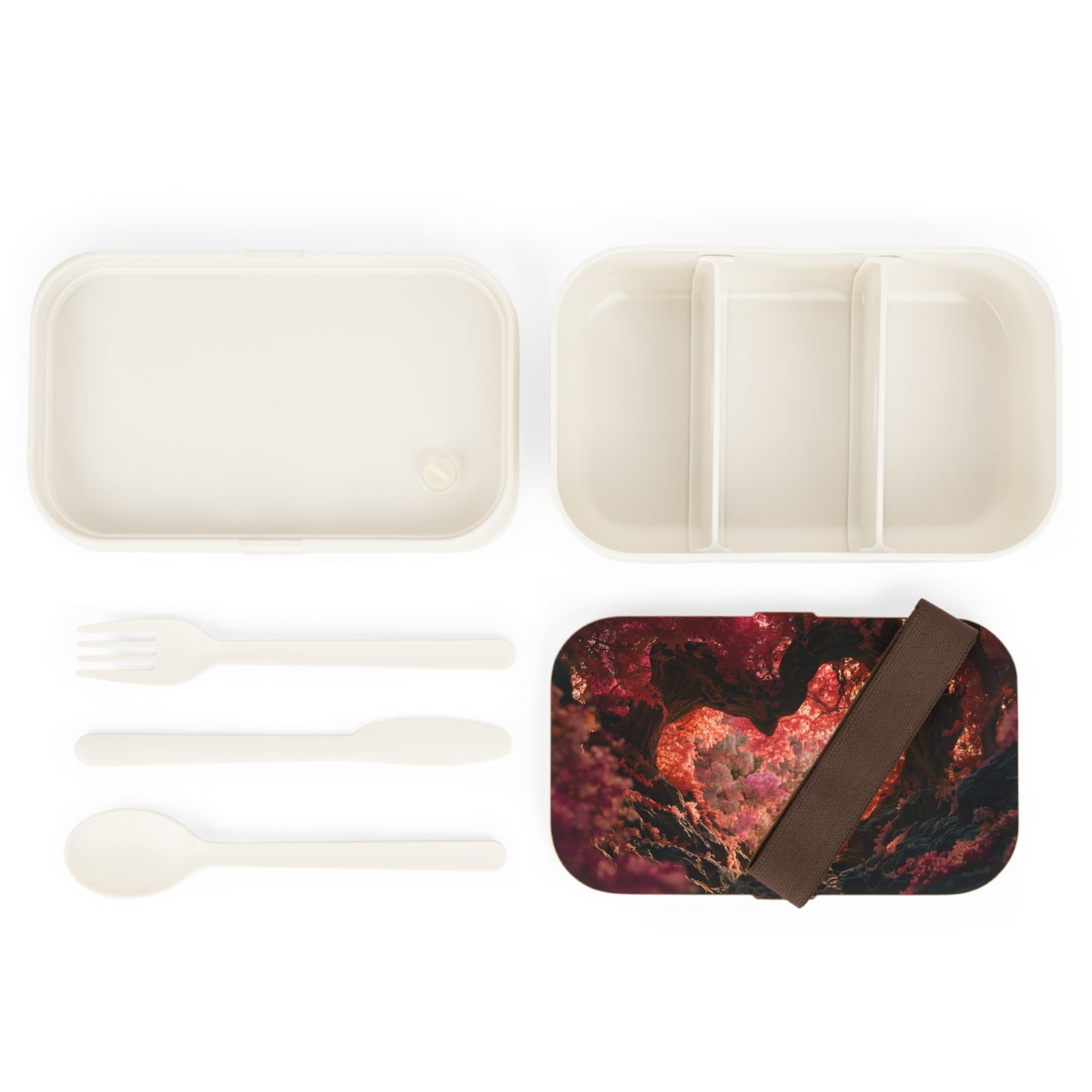 Heartwood Grove Bento Lunch Box – Crimson Canopy Romance