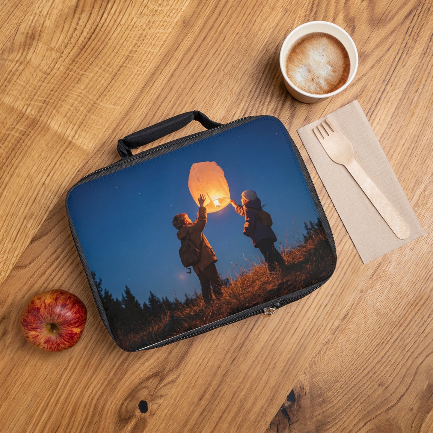 Starlit Lantern Lunch Bag – Shared Wishes Under the Twilight Sky