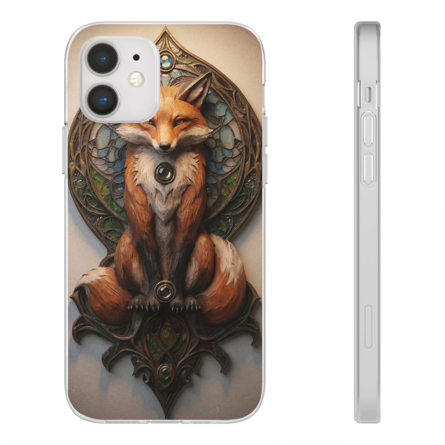 Fox Sentinel Flexi Cases – Amber Glow Through Stained Glass