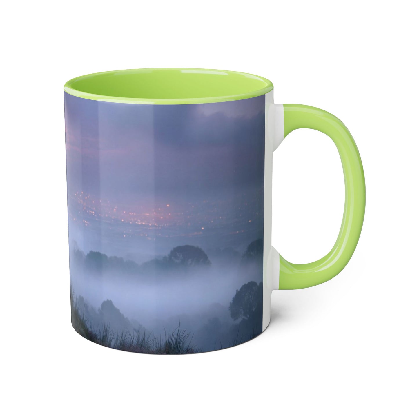 Misty Ridge Accent Mugs, 11oz – Crimson Moon & Giant Mushrooms