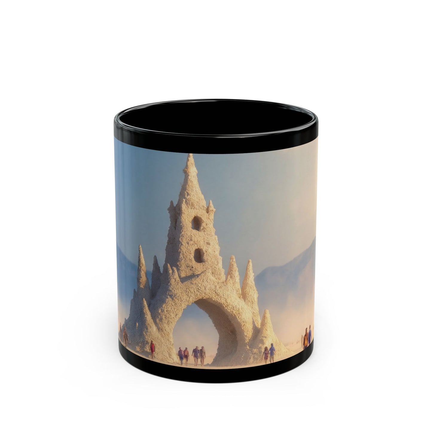 Desert Castle Black Mug – Sunset Sandstone Gateway