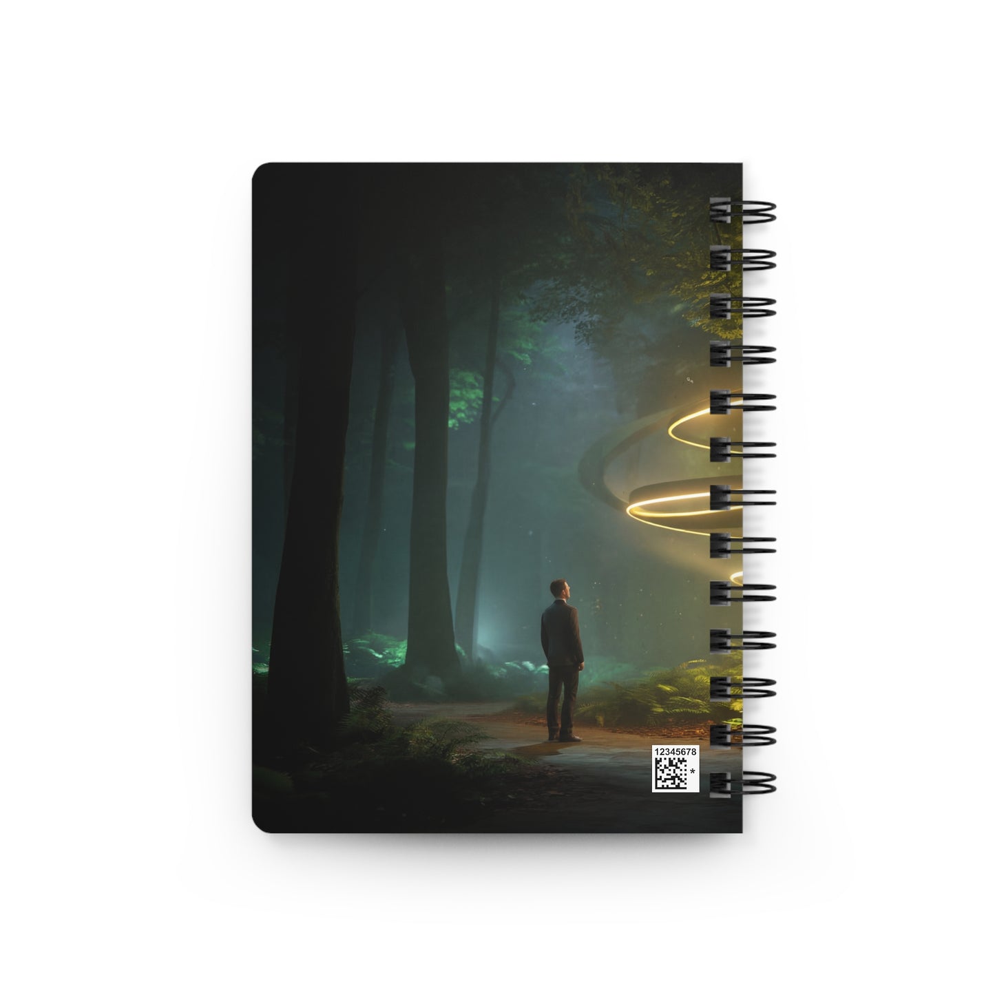 Celestial Vortex Spiral Bound Journal – Indigo Cloud Dreamscape
