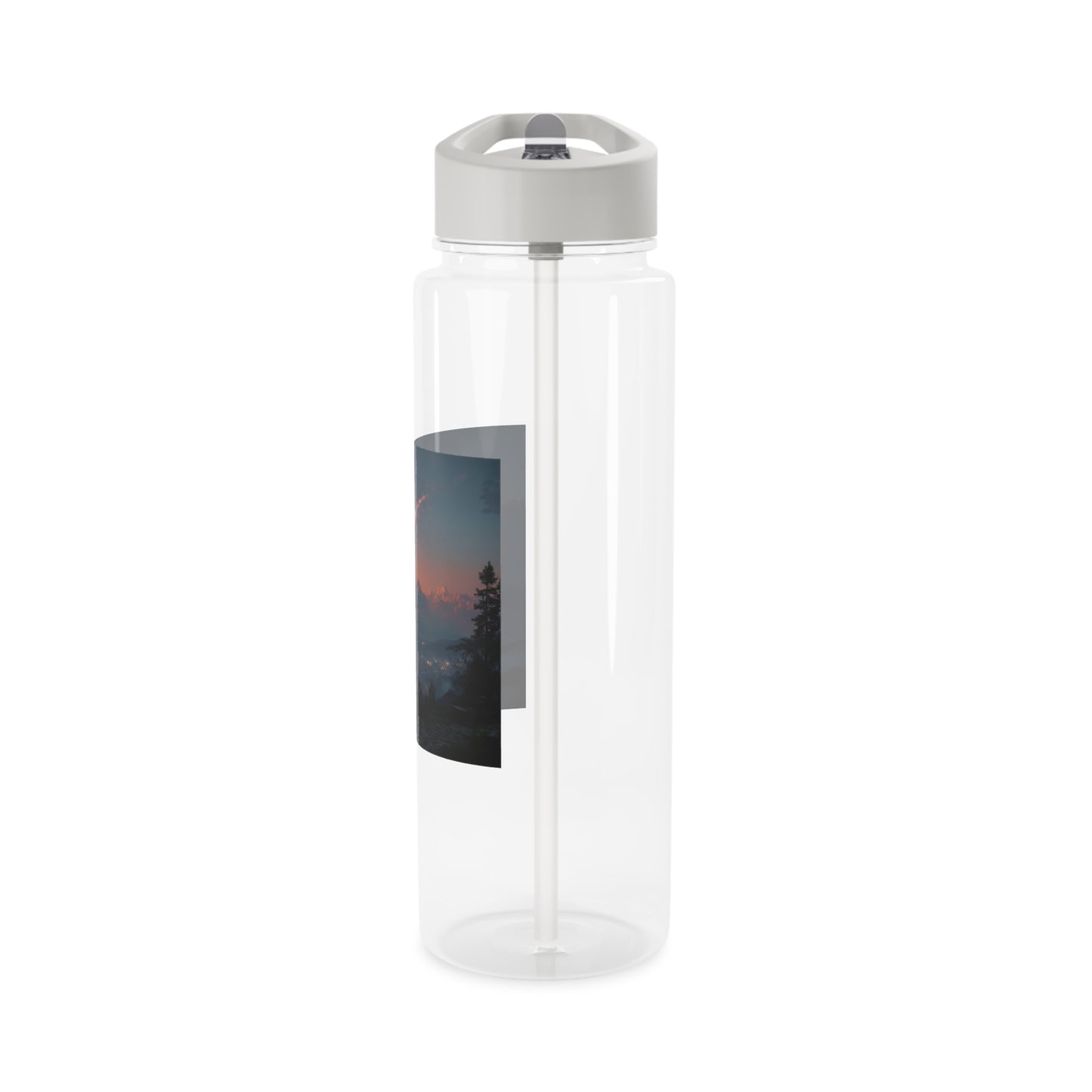 Meteor Over Mountain City Tritan Water Bottle – Fiery Trail Across Twilight Valley