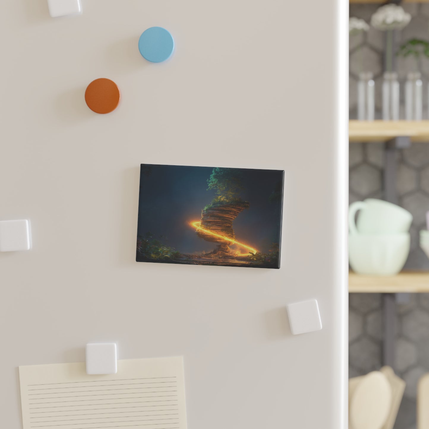 Floating Island Tree Magnet – Luminous Jungle Portal