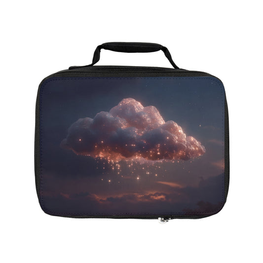 Celestial Cloud Lunch Bag – Indigo Sky Stardust Dreamscape