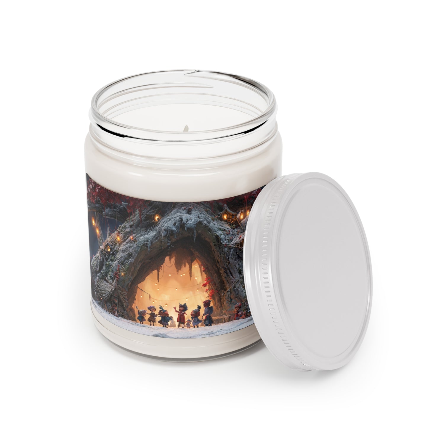 Winter Treehouse Village Scented Soy Candles with White Lid, 9oz – Snowbound Celebration Glow