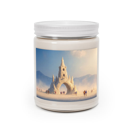 Desert Cathedral Scented Soy Candles with White Lid, 9oz – Salt Flare at Dusk