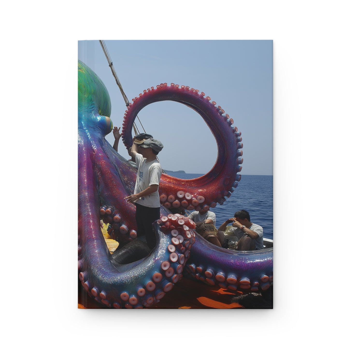 Rainbow Octopus Harbor Journal Matte – Oceanic Chroma Dreamscape