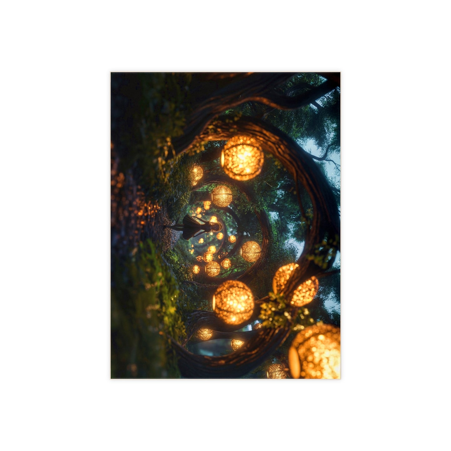 Lantern Grove Ceramic Photo Tile – Guided by Warm Glow
