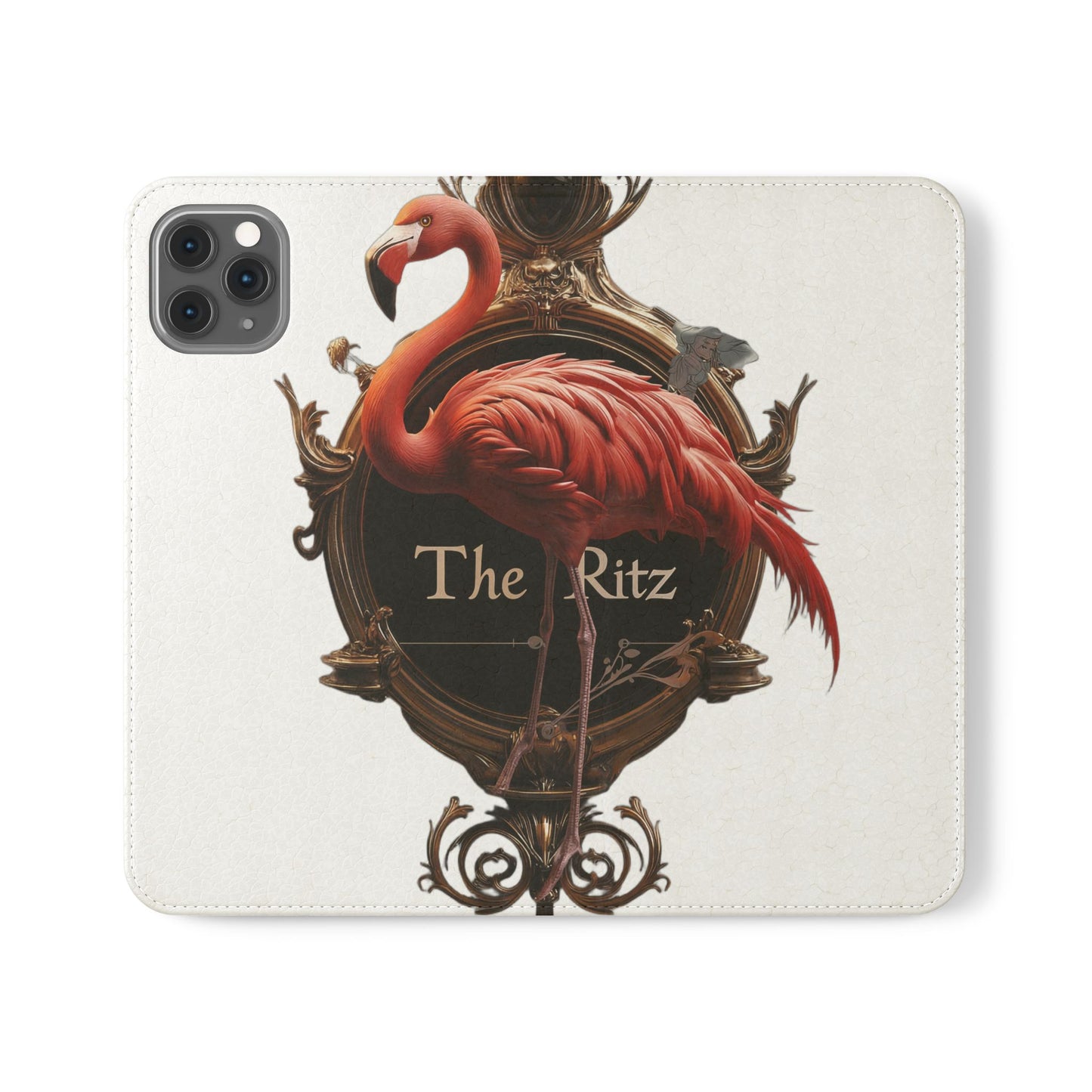 The Ritz Flamingo Flip Cases – Gilded Ornate Frame Art Design