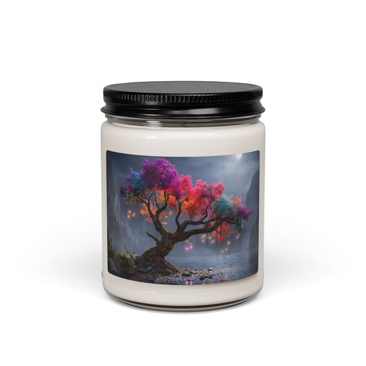 Chromatic Dream Tree Scented Soy Candle, 9oz – Whispers of Twilight’s Rainbow Grove