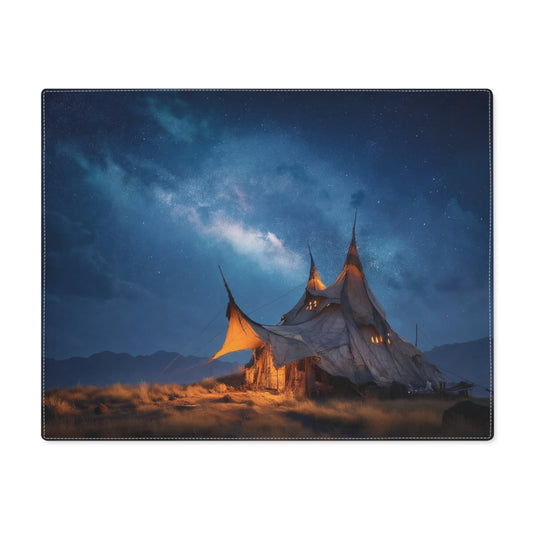 Starlit Nomad Tent Placemat – Milky Way Haven Under Open Skies
