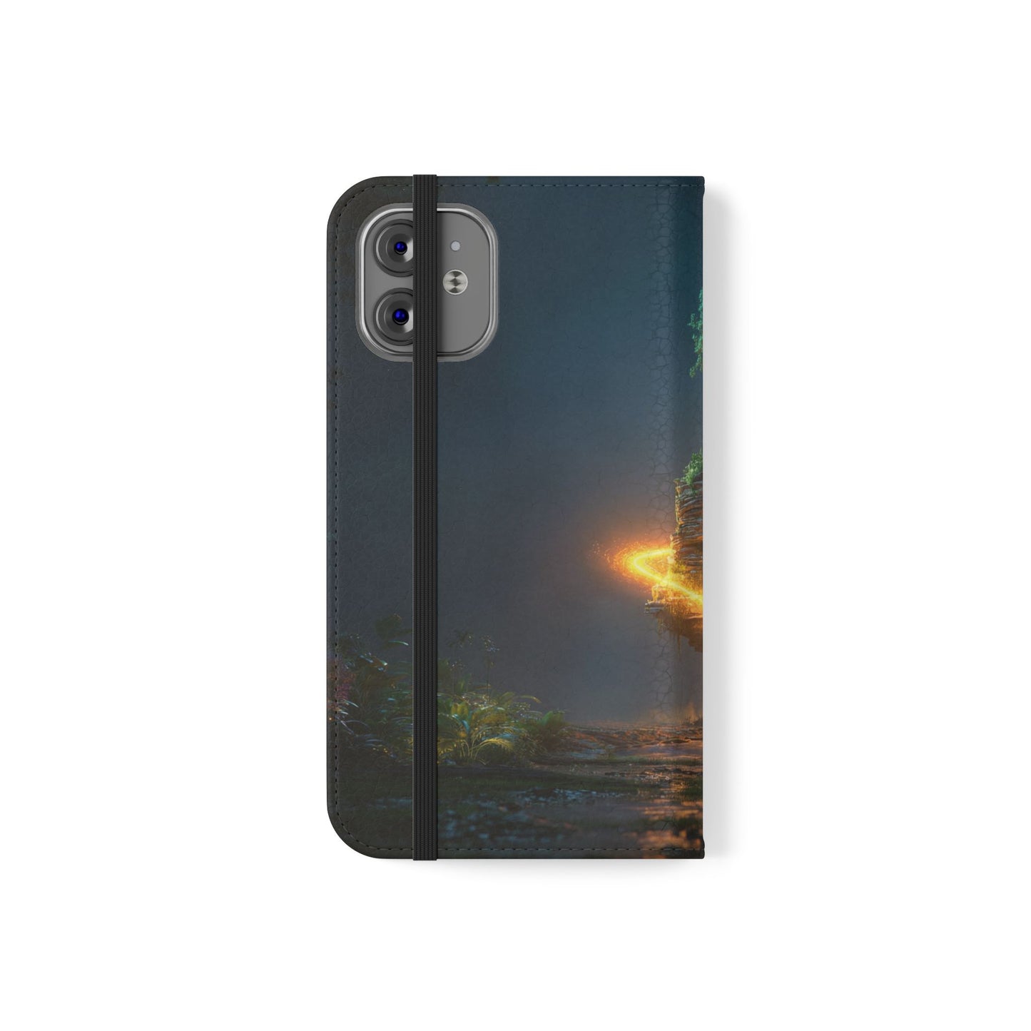 Luminous Floating Island Flip Cases – Amber Twilight Sanctuary