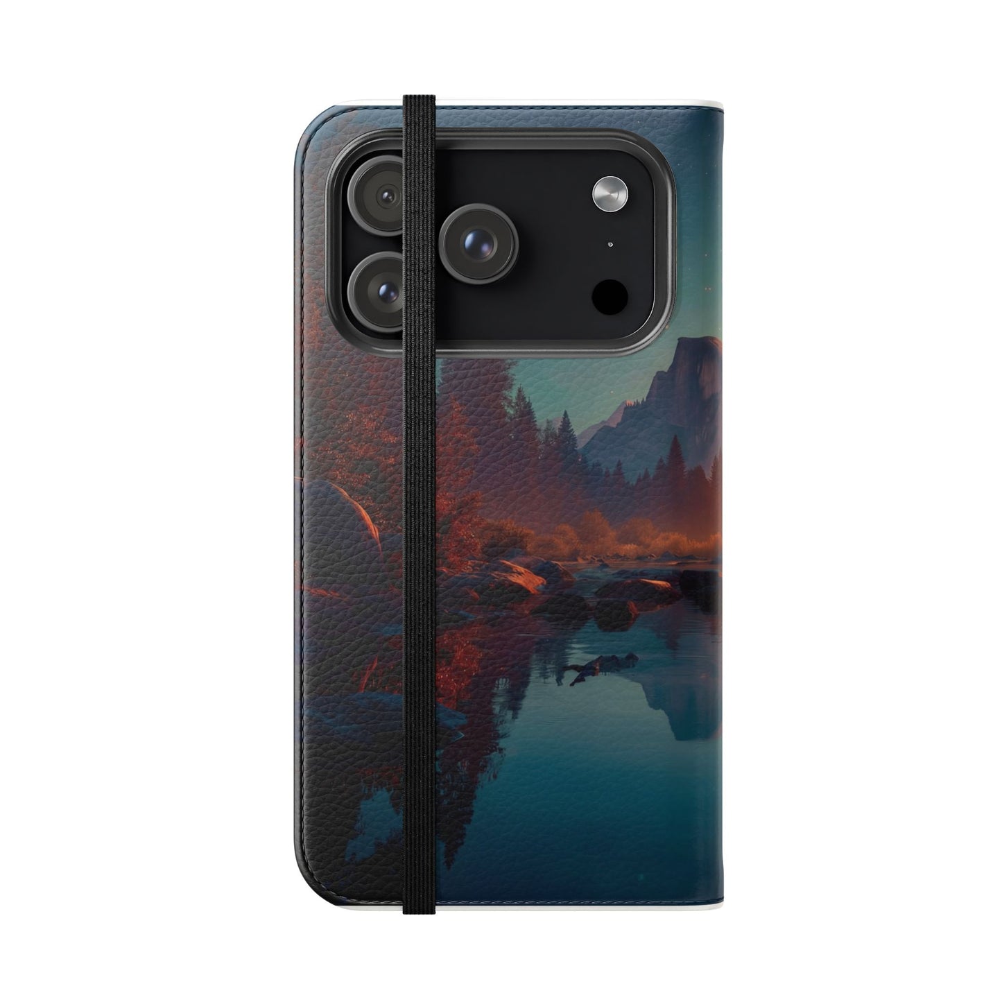 Starlit Valley Flip Cases – Twilight River and Half Dome Reflections