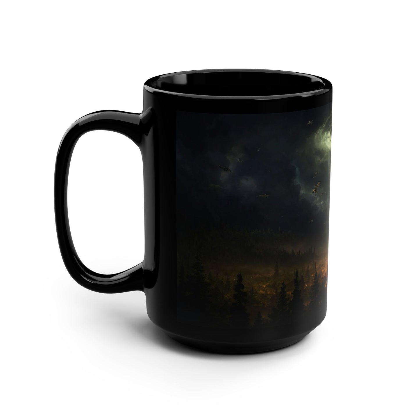 Alien Tower in Stormy Sky - Ceramic Mug