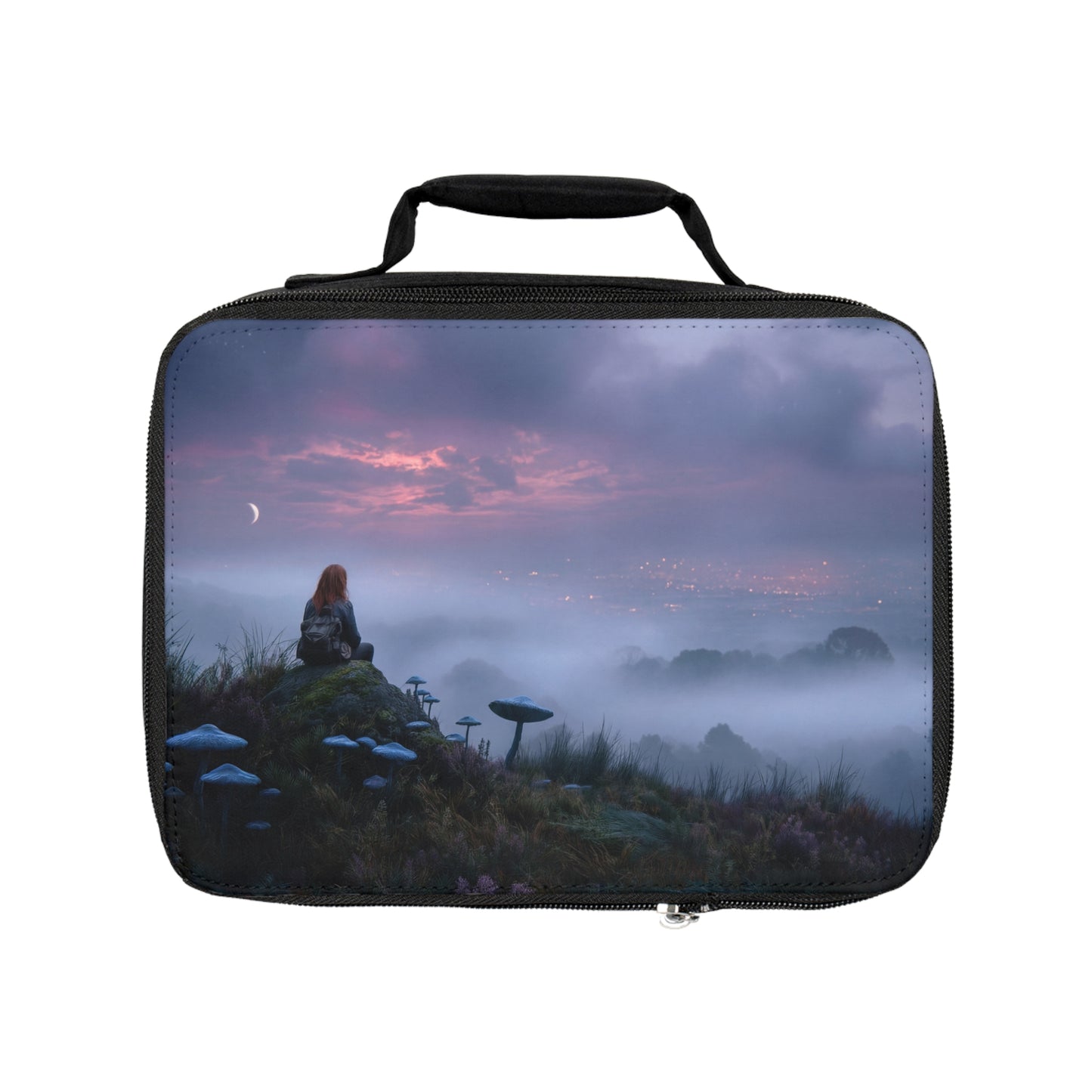 Twilight Mycophile Lunch Bag – Whispering Forest & City Lights