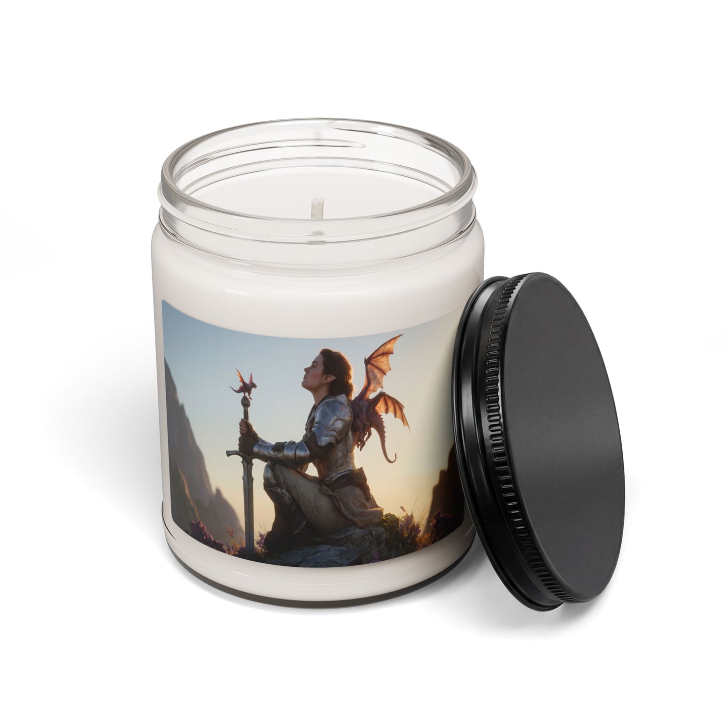 Dragon-Keeper Warrior Scented Soy Candle, 9oz – Sunset Pact on the Crags