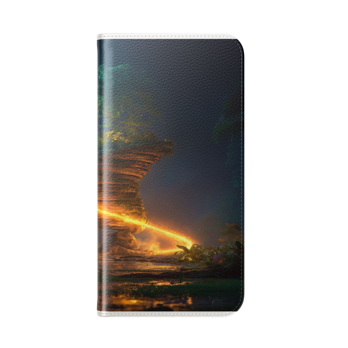 Luminous Floating Island Flip Cases – Amber Twilight Sanctuary