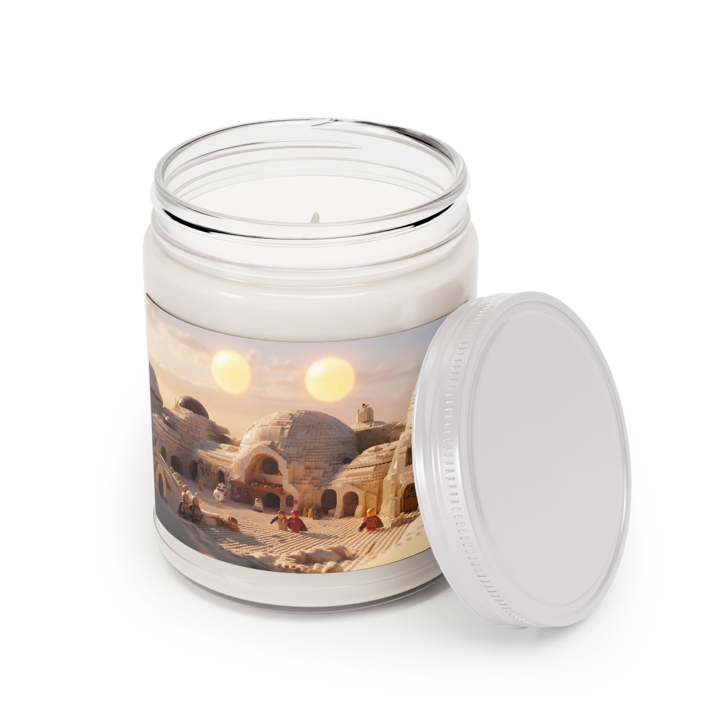 LEGO Tatooine Sunset Scented Soy Candles with White Lid, 9oz – Warm Sand & Starlight