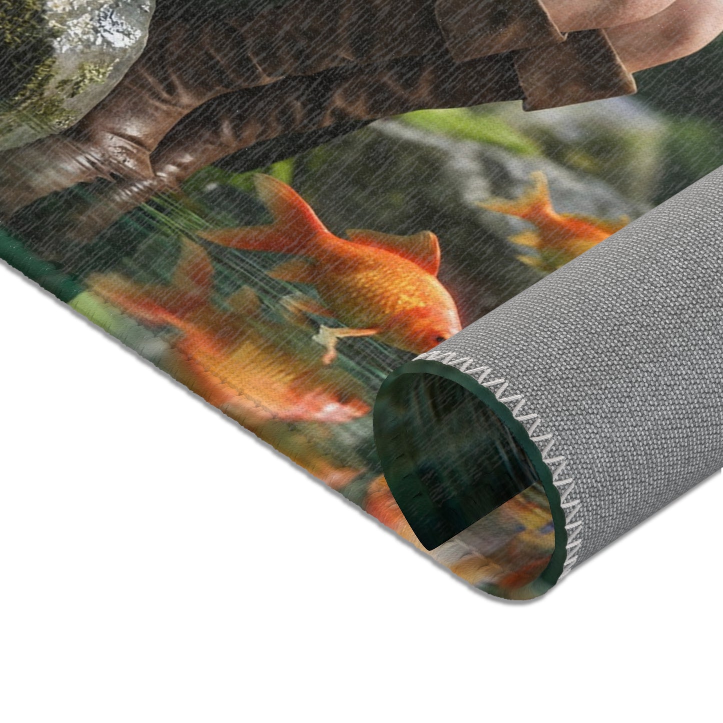 Elven Whisperer Area Rugs – Sunlit Pool with Golden Fish
