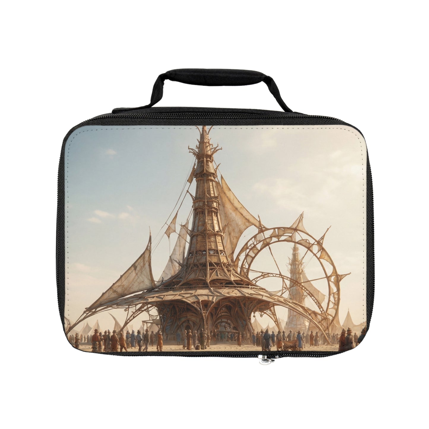 Sky-Sail Cathedral Lunch Bag – Desert Mirage of Woven Light