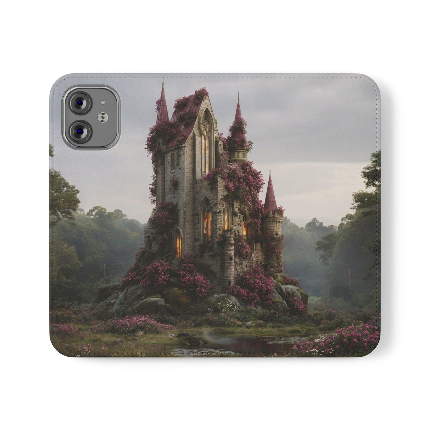 Blossom Spire Flip Cases – Pink Ivy Gothic Castle Cover