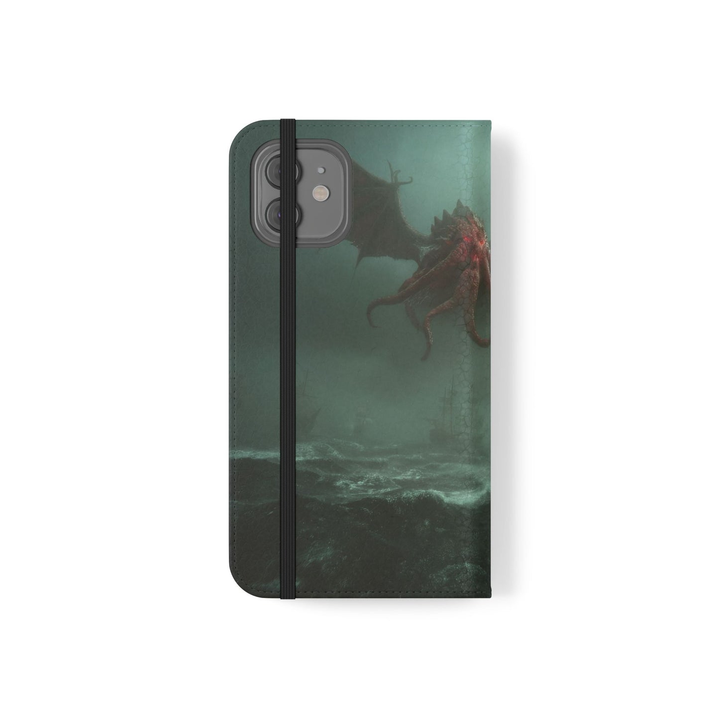 Leviathan Dragon Flip Cases – Crimson Sentinel at Sea