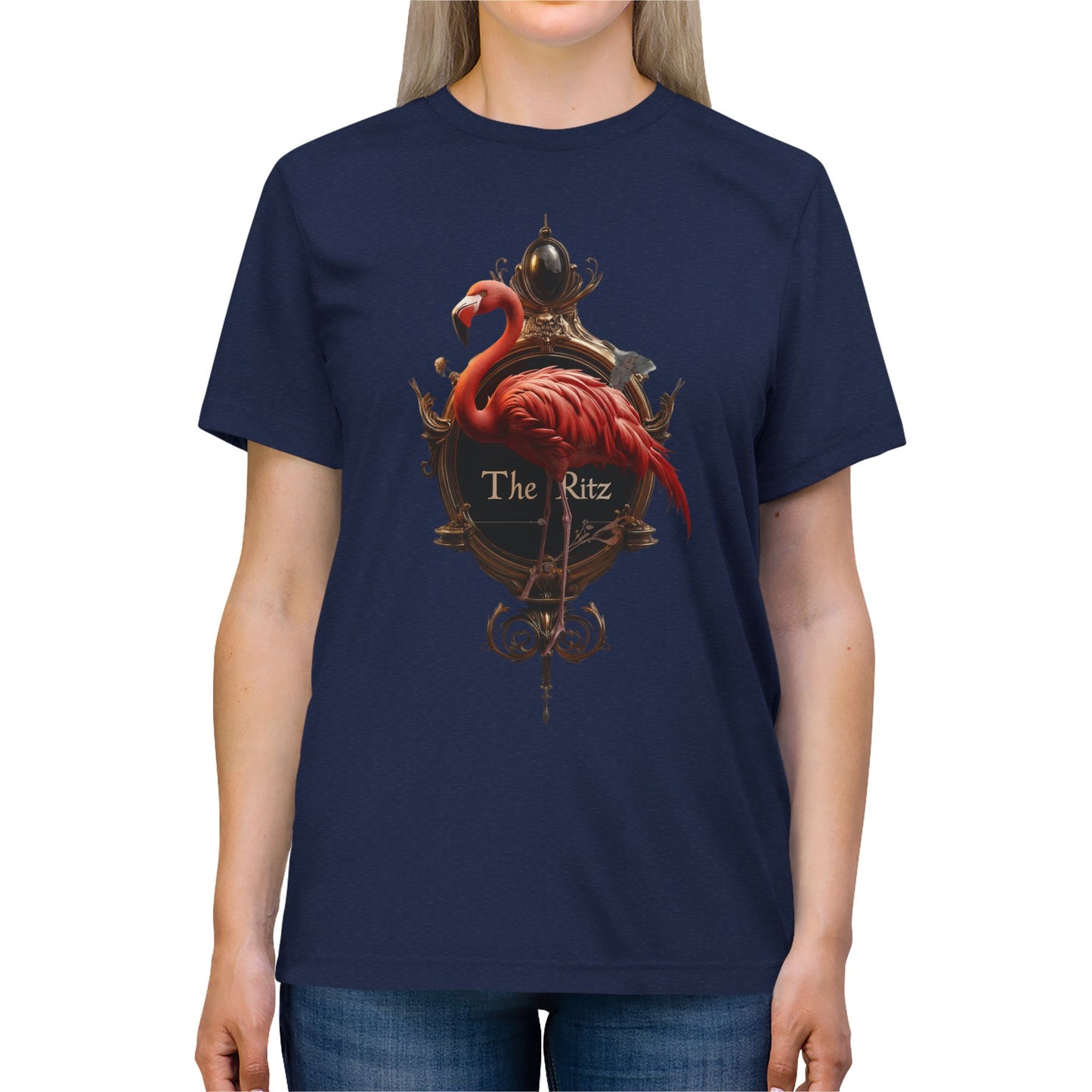 The Ritz Flamingo Tee – Opulent Gothic Ornament Graphic Shirt