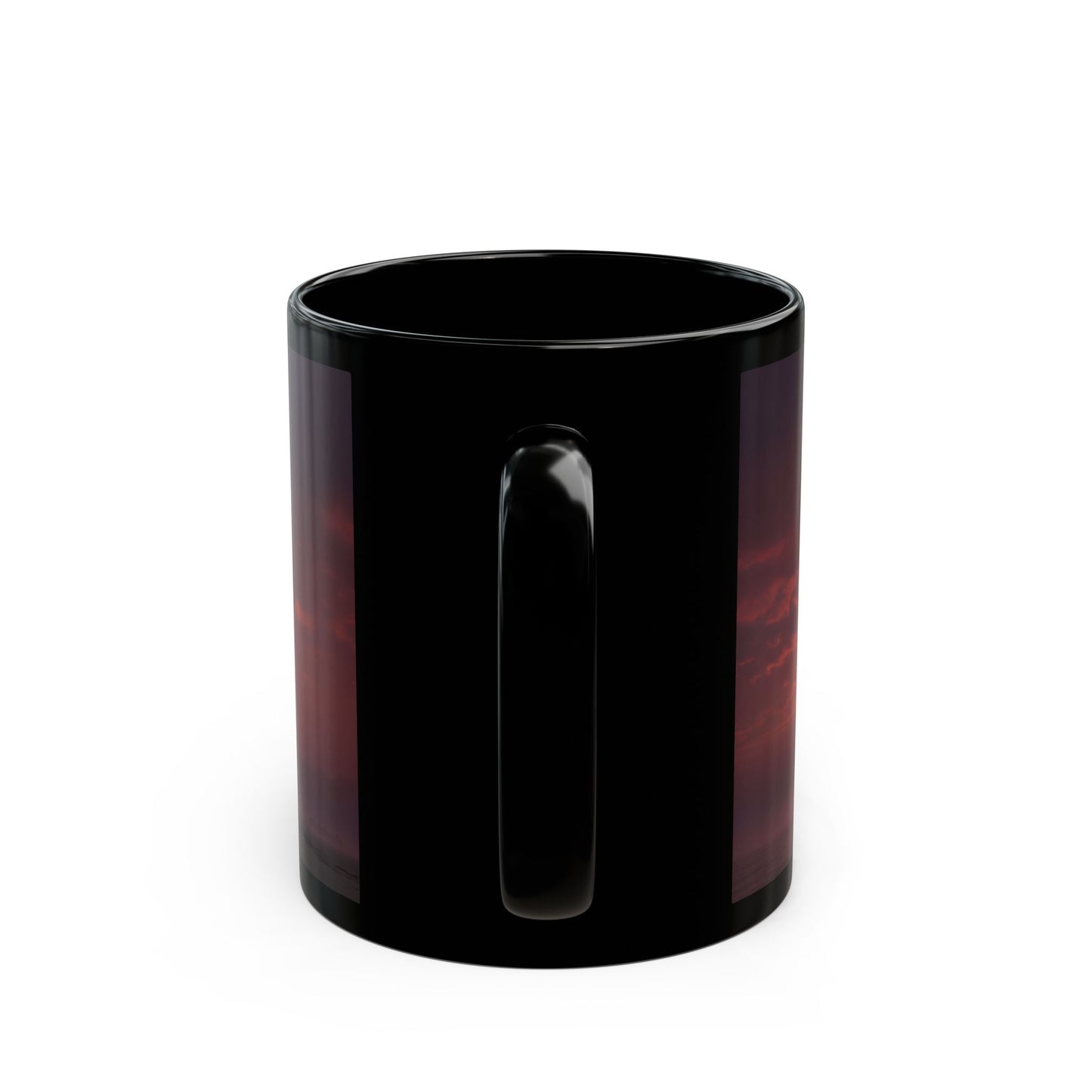 Lone Traveler Stairway Mug – Crimson Twilight Ascension
