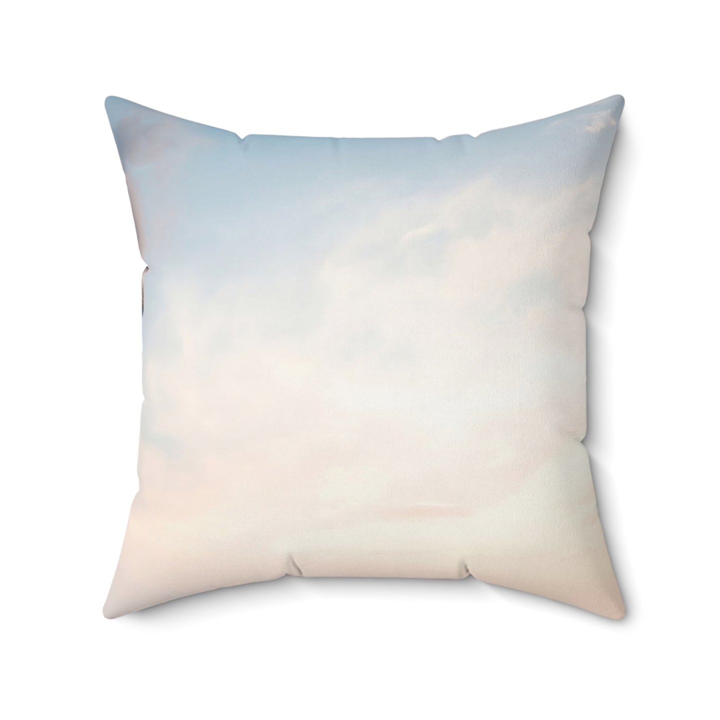 Skyward Spire Spun Polyester Square Pillow – Steam-Powered Sentinel in Dawn Light