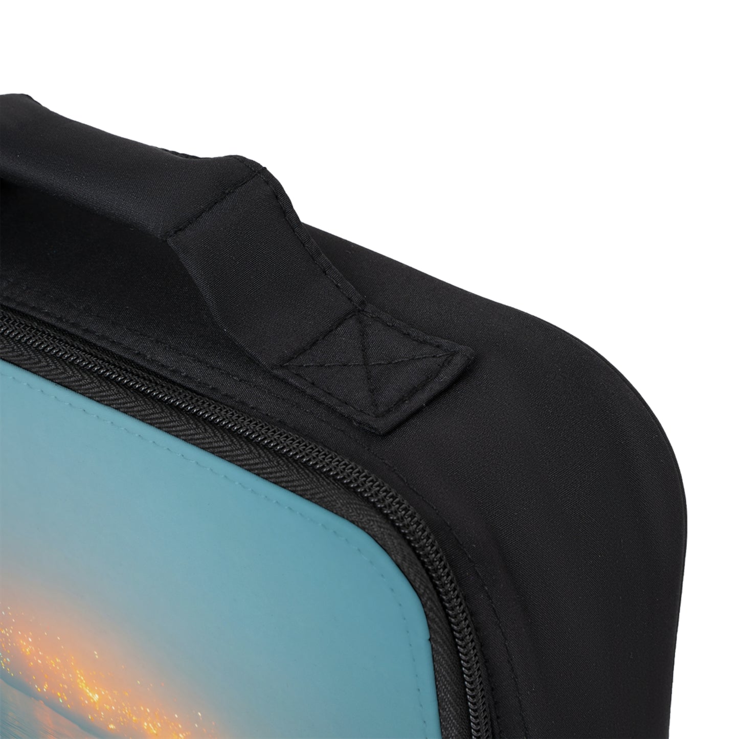 Misty Lake Boat Ride Lunch Bag – Golden Lights Through the Fog