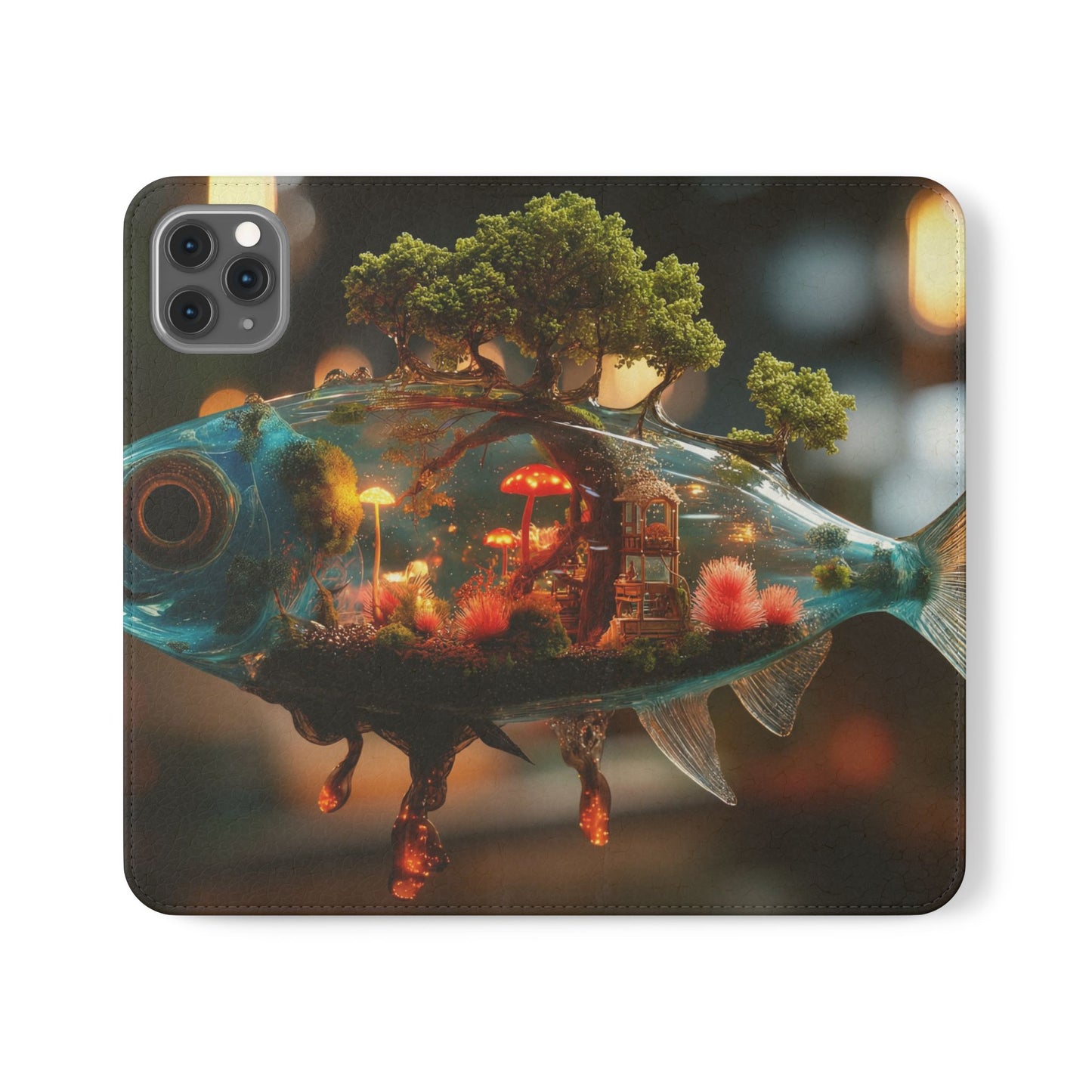 Forest Fish Flip Case – Liquid Glowwood Dreamscape